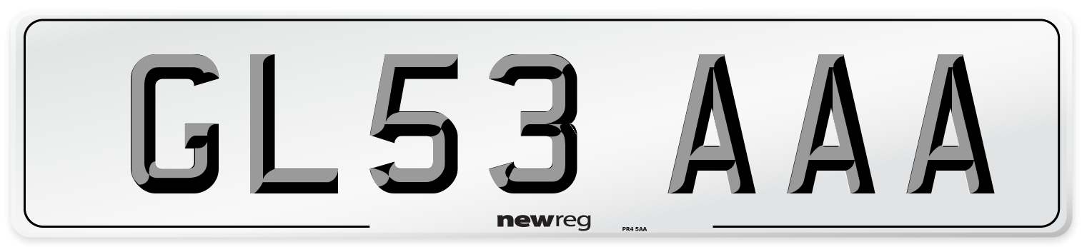 GL53 AAA Number Plate from New Reg